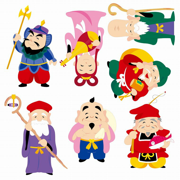 ウォールステッカー 商売繁盛 七福神 福 千万両 開運 商売 60×60cm シール式 装飾 おしゃれ 壁紙 はがせる 剥がせる カッティングシート wall sticker 雑貨 DIY プチリフォーム パーティー イベント 賃貸 お店 小売り 居酒屋