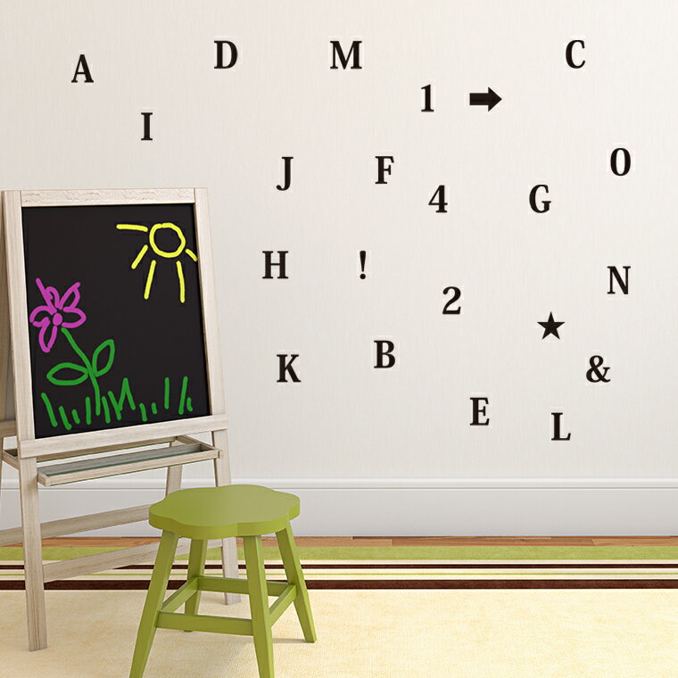 ウォールステッカー アルファベット 子供部屋 勉強 英語 英文 文字 英字 北欧 フォント 60×60cm シール..