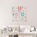 3sizeから選べる! ウォールステッカー 2024 クリスマス Christmas Xmas 飾り 90×90cm Lsize xmas DIY サンタ パーティー 020533 クリスマス 2024 アドベントカレンダー かわいい intelli23