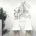 世界の都市MAP☆シール式ウォールステッカー 90×90cm wall sticker 地図 ストリートマップ street map world city都市地...