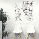 世界の都市MAP☆シール式ウォールステッカー 90×90cm wall sticker 地図 ストリートマップ street map world city都市地...
