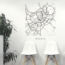 世界の都市MAP☆シール式ウォールステッカー 90×90cm wall sticker 地図 ストリートマップ street map world city都市地...