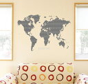 3sizeから選べる!地図☆シール式ウォールステッカー 世界地図 world map 大陸 ドット 飾り 装飾 おしゃれ 壁紙 剥がせる DIY プチリフォーム...