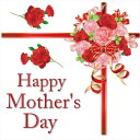 母の日☆ シール式ウォールステッカー ウォールステッカー 飾り 90×90cm 壁紙 mothers day カーネーション 花 プレゼント剥がせる カッティン...