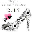 3sizeから選べる!バレンタイン☆シール式ウォールステッカー Valentine チョコ ハート 靴 190×427mm 390×877mm 590×1327mm Ssize Msize Lsize 015157
