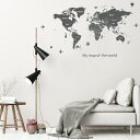 3sizeから選べる！ウォールステッカー 飾り 190×427mm 390×877mm 590×1327mm Ssize Msize Lsize 世界地図 world map 大陸 016007