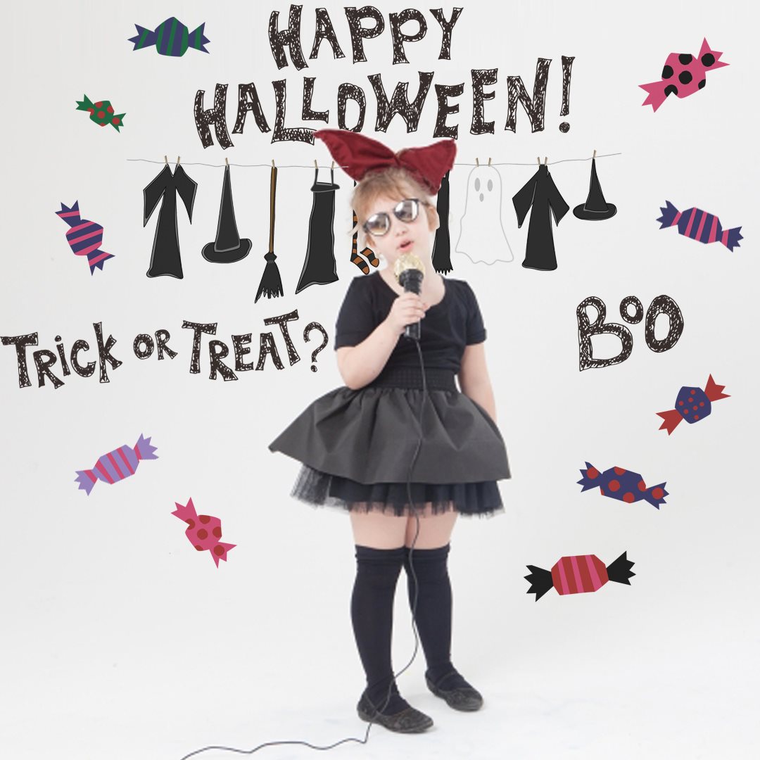 3sizeから選べる！ハロウィン☆シール式ウォールステッカー　halloween 文字 魔女 おしゃれ trick or treat お菓子 飾り 装飾 おしゃれ 壁紙 剥がせる DIY プチリフォーム パーティ 賃貸 190×427mm 390×877mm 590×1327mm Ssize Msize Lsize 016634