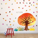 秋・お月見☆シール式ウォールステッカー autumn 中秋の...