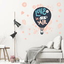 3sizeから選べる!バレンタインウォールステッカー チョコ プレゼント 590×1327mm 390×877mm 190×427mm Valentine チョコ ハート love 気球 016815