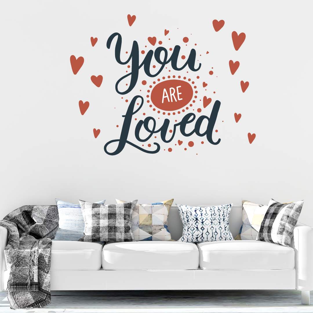 バレンタイン☆ シール式ウォールステッカー バレンタイン ウォールステッカー 飾り 90×90cm シール式 装飾 Valentine チョコ ハート love 壁紙 はがせる 剥がせる カッティングシート wall sticker 雑貨 DIY 016817