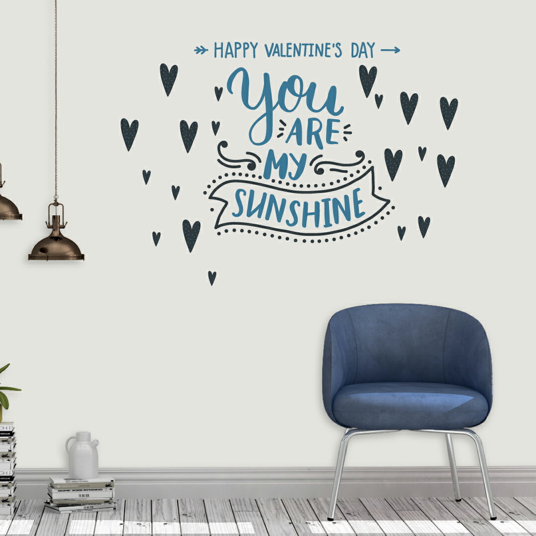 3sizeから選べる！バレンタインウォールステッカー チョコ プレゼント 飾り 装飾 おしゃれ 壁紙 剥がせる DIY プチリフォーム パーティ 賃貸 590×1327mm 390×877mm 190×427mm Valentine ハート 英語 文字 016818