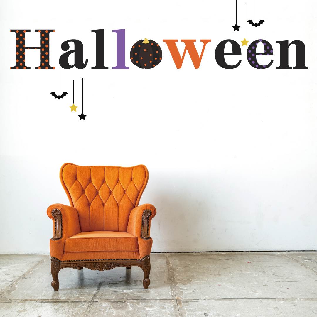 2024 ハロウィン シール式 ウォールステッカー halloween　ハロウィーン かぼちゃ おばけ ランタン パーティ 文字 魔女 かわいい おしゃれ 大人 trick or treat ハロウィーン お菓子 90×90cm　かぼちゃ　飾り　パーティ　016986