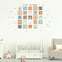 3sizeから選べる!ウォールステッカー 2024 クリスマス Christmas Xmas 飾り 30×30cm 60×60cm 90×90cm Ssize Msize Lsize xmas DIY サンタ パーティー サンタ アドベントカレンダー カラフル かわいい 017037
