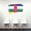 国旗☆シール式ウォールステッカー 90×90cm 世界の国旗 world flag 飾り 壁紙 はがせる 剥がせる カッティングシート wall sticker 中央アフリカ共和国 018416 2,680円