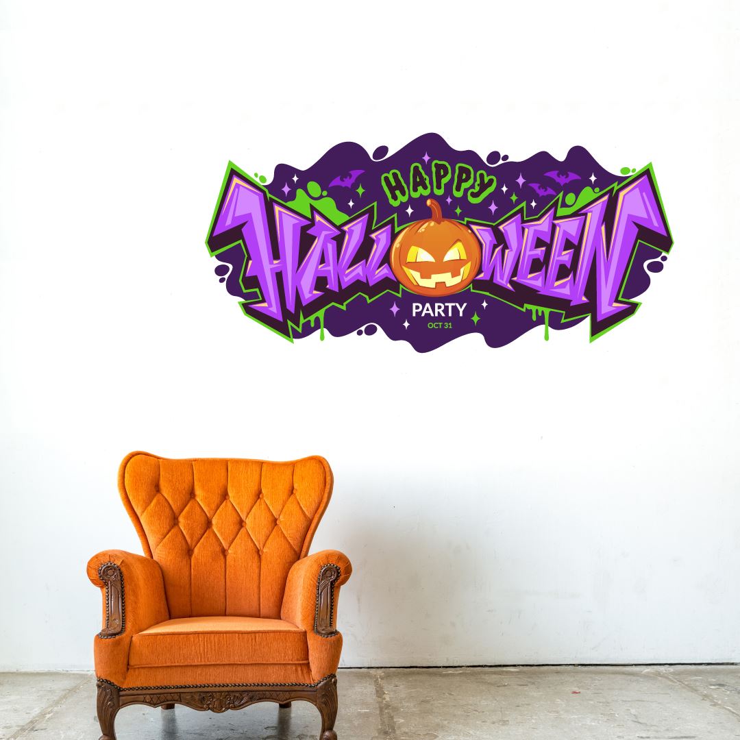 2024 ハロウィン シール式 ウォールステッカー ガラスに貼れる halloween ハロウィーン パーティ 文字 魔女 お菓子 590×1327mm ハロウィン ウォールステッカー ハロウィン かぼちゃ Halloween ファンキー 文字 032513