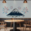 3sizeから選べる!夏 summer☆シール式ウォールステッカー 190×427mm 390×877mm 590×1327mm Ssize Msize Lsize 夏休み 海 祭り 花火 富士山 034383