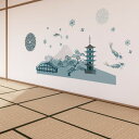 3sizeから選べる!夏 summer☆シール式ウォールステッカー 190×427mm 390×877mm 590×1327mm Ssize Msize Lsize 夏休み 海 祭り 富士山 花火 034385