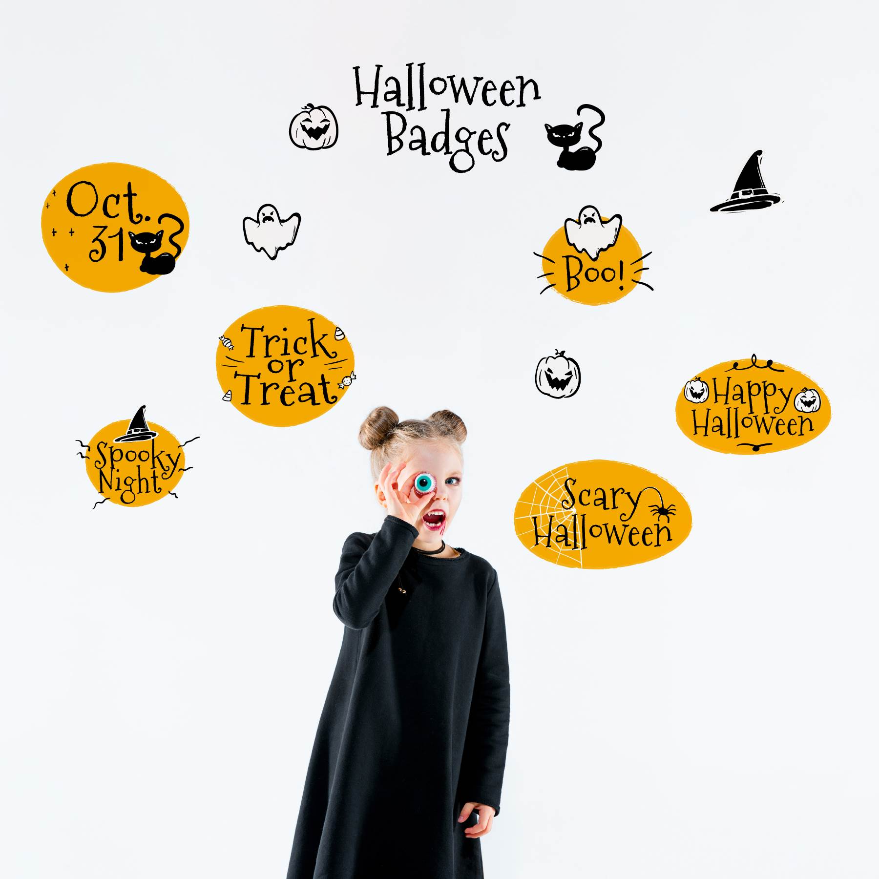 3sizeから選べる！2025年 ハロウィン☆シール式ウォールステッカー 190×427mm 390×877mm 590×1328mm Ssi..