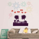 3sizeから選べる!夏 summer☆シール式ウォールステッカー 190×427mm 390×877mm 590×1327mm Ssize Msize Lsize 夏休み 海 祭り 夏祭り 祭り 036242