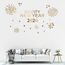 3sizeから選べる!お正月ウォールステッカー 2026年 うま年 午年 馬 newyear 謹賀新年 飾り 590×1327mm 390×877mm 190×427mm 文字 パーティ 017129