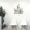 世界の都市MAP☆シール式ウォールステッカー 60×60cm wall sticker 地図 ストリートマップ street map world city都市地...
