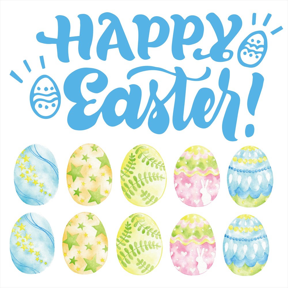 イースター☆ シール式ウォールステッカー ウォールステッカー 飾り 60×60cm easter 壁紙 卵 うさぎ egg 剥がせる カッティングシート wall sticker 雑貨 DIY ウォールステッカー