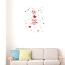 母の日☆ シール式ウォールステッカー ウォールステッカー 飾り 60×60cm 壁紙 mothers day カーネーション 花 プレゼント剥がせる カッティン...