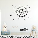 母の日☆ シール式ウォールステッカー ウォールステッカー 飾り 60×60cm 壁紙 mothers day カーネーション 花 プレゼント剥がせる カッティン...