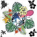 夏☆シール式ウォールステッカー summer 夏休み 祭り ひまわり 海 太陽 SURF 飾り 60×60cm 剥がせる カッティングシート wall sticker 雑貨 016556