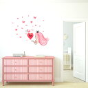 バレンタイン☆ シール式ウォールステッカー バレンタイン ウォールステッカー 飾り 60×60cm シール式 装飾 Valentine チョコ ハート love 壁紙 はがせる 剥がせる カッティングシート wall sticker 雑貨 DIY