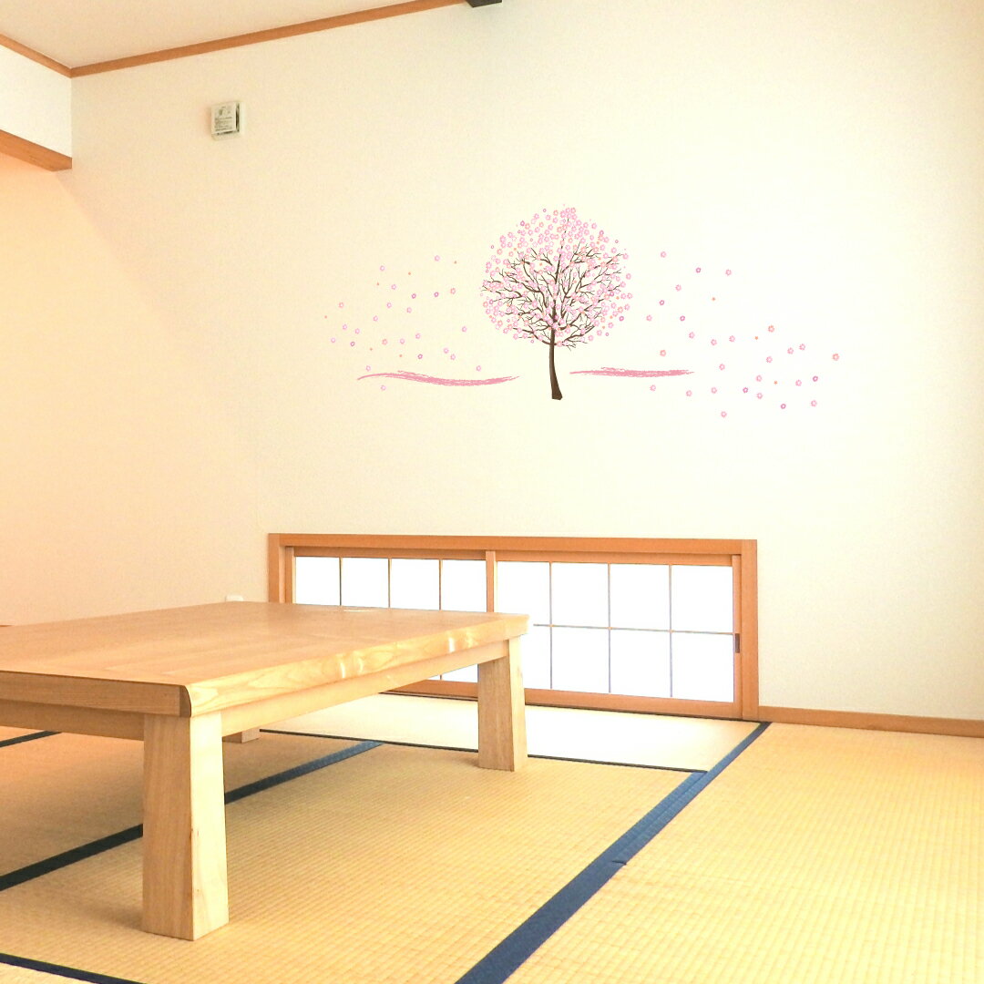 入園入学☆ シール式ウォールステッカー ウォールステッカー 飾り 60×60cm 春 spring 桜 梅 花 入園 入..