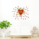母の日☆ シール式ウォールステッカー ウォールステッカー 飾り 60×60cm 壁紙 mothers day カーネーション 花 プレゼント MOM ハート か...