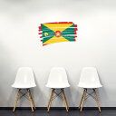 国旗☆シール式ウォールステッカー 60×60cm 世界の国旗 world flag 飾り 壁紙 はがせる 剥がせる カッティングシート wall sticker grenada グレナダ 018458