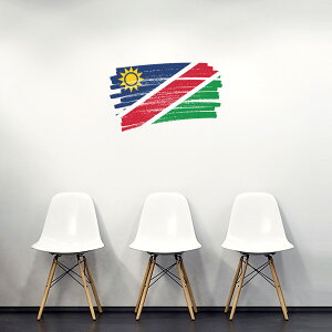 国旗☆シール式ウォールステッカー 60×60cm 世界の国旗 world flag 飾り 壁紙 はがせる 剥がせる カッティングシート wall sticker namibia ナミビア 018516