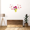 母の日☆ シール式ウォールステッカー ウォールステッカー 飾り 590×1327mm mothers day カーネーション 花 プレゼント 花束 フラワー 0...