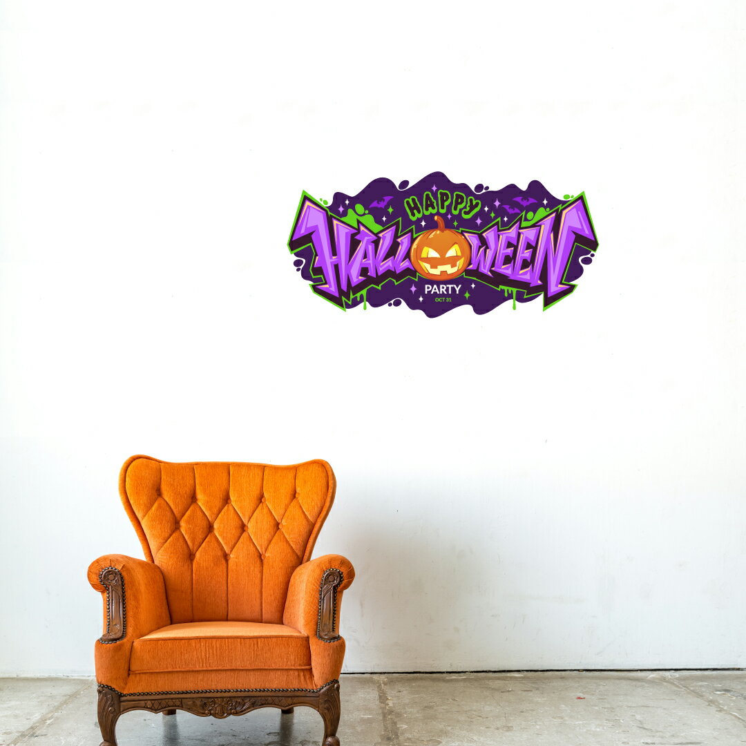 2024 ハロウィン シール式 ウォールステッカー ガラスに貼れる halloween ハロウィーン パーティ 文字 魔女 お菓子 190×427mm ハロウィン ウォールステッカー ハロウィン かぼちゃ Halloween ファンキー 文字 032513