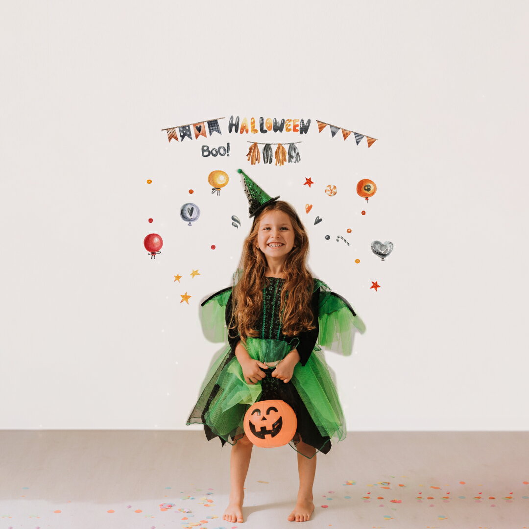 2024 ハロウィン シール式 ウォールステッカー ガラスに貼れる halloween ハロウィーン パーティ 文字 魔女 お菓子 390×877mm ハロウィン ウォールステッカー ハロウィン かぼちゃ Halloween 風船 飾り付け 032518
