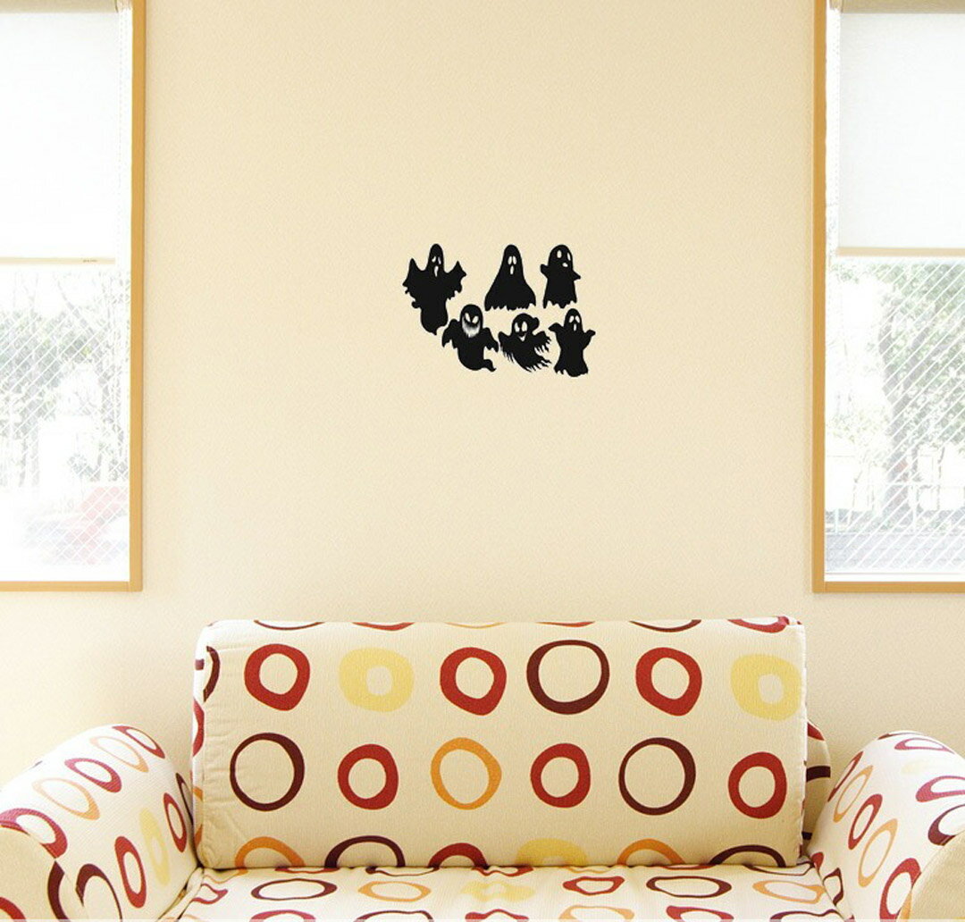 3sizeから選べる！2025年 ハロウィン シール式 ウォールステッカー　halloween おばけ ゴースト 飾り 装飾 おしゃれ 壁紙 剥がせる DIY プチリフォーム パーティ 賃貸 190×427mm 390×877mm 590×1327mm Ssize Msize Lsize 013863