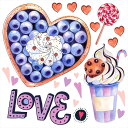 バレンタイン☆ シール式ウォールステッカー バレンタイン ウォールステッカー 飾り 30×30cm シール式 装飾 Valentine チョコ ハート love 壁紙 はがせる 剥がせる カッティングシート wall sticker 雑貨 DIY