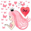 バレンタイン☆ シール式ウォールステッカー バレンタイン ウォールステッカー 飾り 30×30cm シール式 装飾 Valentine チョコ ハート love 壁紙 はがせる 剥がせる カッティングシート wall sticker 雑貨 DIY