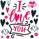 バレンタイン☆ シール式ウォールステッカー バレンタイン ウォールステッカー 飾り 30×30cm シール式 装飾 Valentine チョコ ハート love 壁紙 はがせる 剥がせる カッティングシート wall sticker 雑貨 DIY