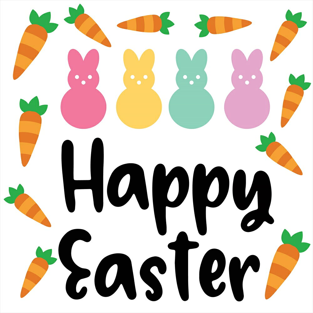 イースター☆ シール式ウォールステッカー ウォールステッカー 飾り 30×30cm easter...