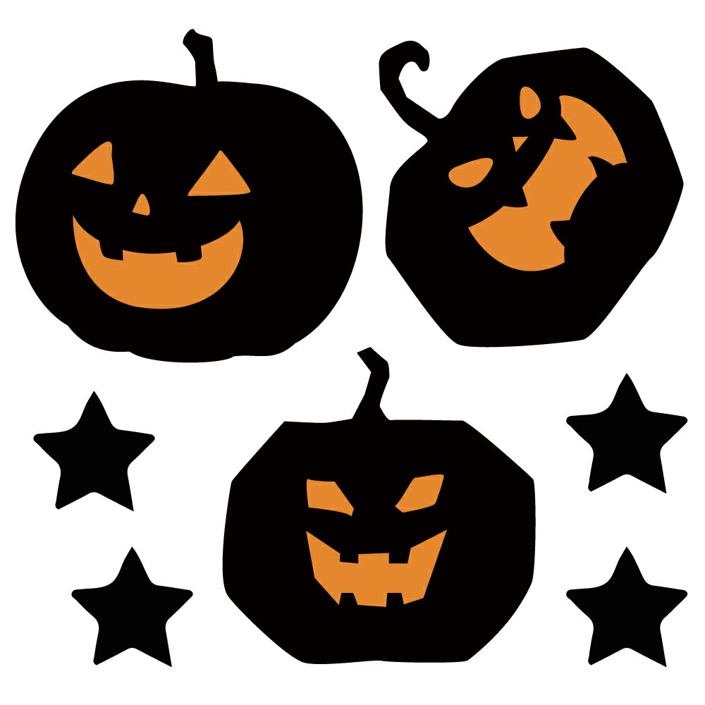 楽天kabeコレハロウィン☆シール式ウォールステッカー halloween　ハロウィーン かぼちゃ おばけ ランタン パーティ 文字 魔女 かわいい おしゃれ 大人 trick or treat ハロウィーン お菓子 10×10cm 016611