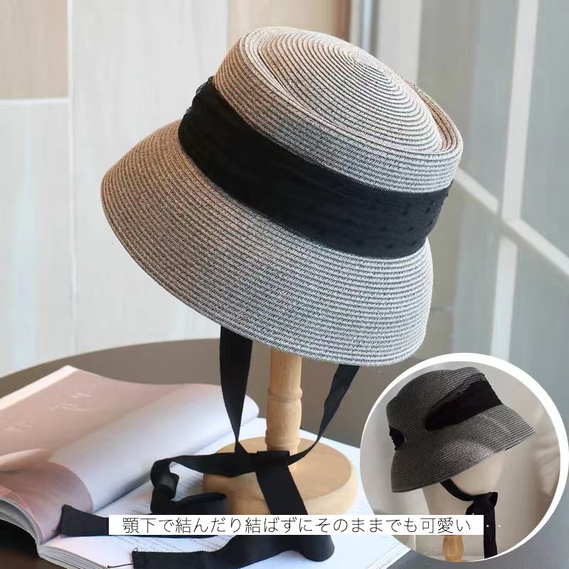 樂天商城 - 麦わら 帽子 レディース 夏 麦わら ガーゼ 帯 ペーパーハット 日よけ UV おしゃれ リゾート ハット 折りたたみ プレゼント エレガント 母 お出かけ 海 ビーチ 水着コーデ 紫外線 優雅 レース 通勤 アウトドア