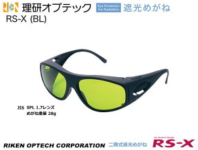 理研オプテック　遮光保護めがね　RS-X(BL)型　2眼式 【理研オプテック・保護めがね・防じんめがね・ガス溶接用めがね・医療用めがね・花粉対策用めがね・災害対策用めがね・防災用めがね】