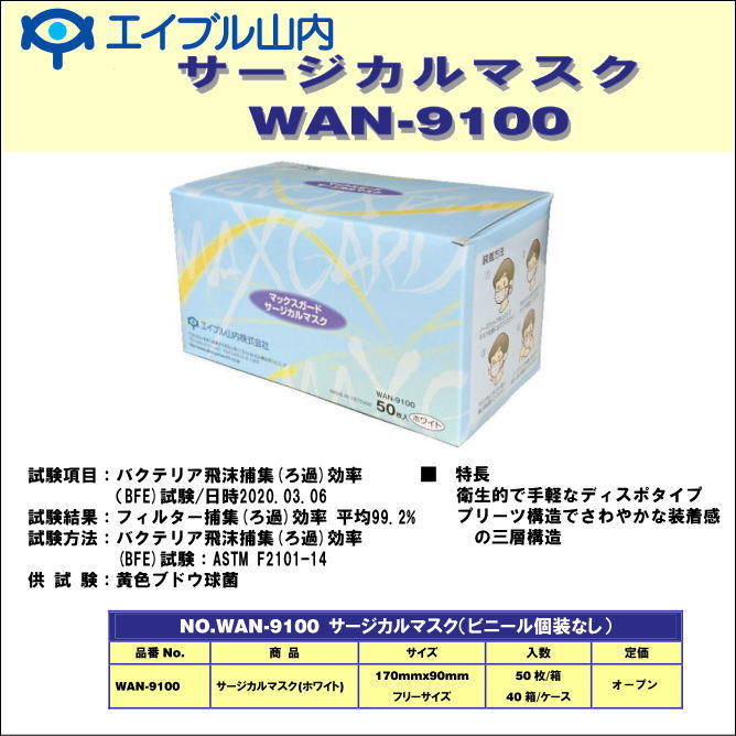 サージカルマスク　WAN-9100(...