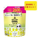 花王 エマール 詰め替え 2600ml 柔軟剤 特大サイズ 詰替 洗濯洗剤 おしゃれ着 洗たく用洗剤 大容量 業務用 送料無料 2.6kg 買い置き ストック 常備 リフレッシュグリーンの香り 伸び ヨレ 戻し 毛玉 縮みを防ぐ セット まとめ買い