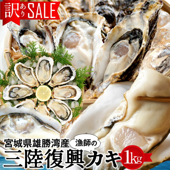 石巻産 牡蠣 訳あり［SALE］カキ1kg 復興牡蠣 加熱用