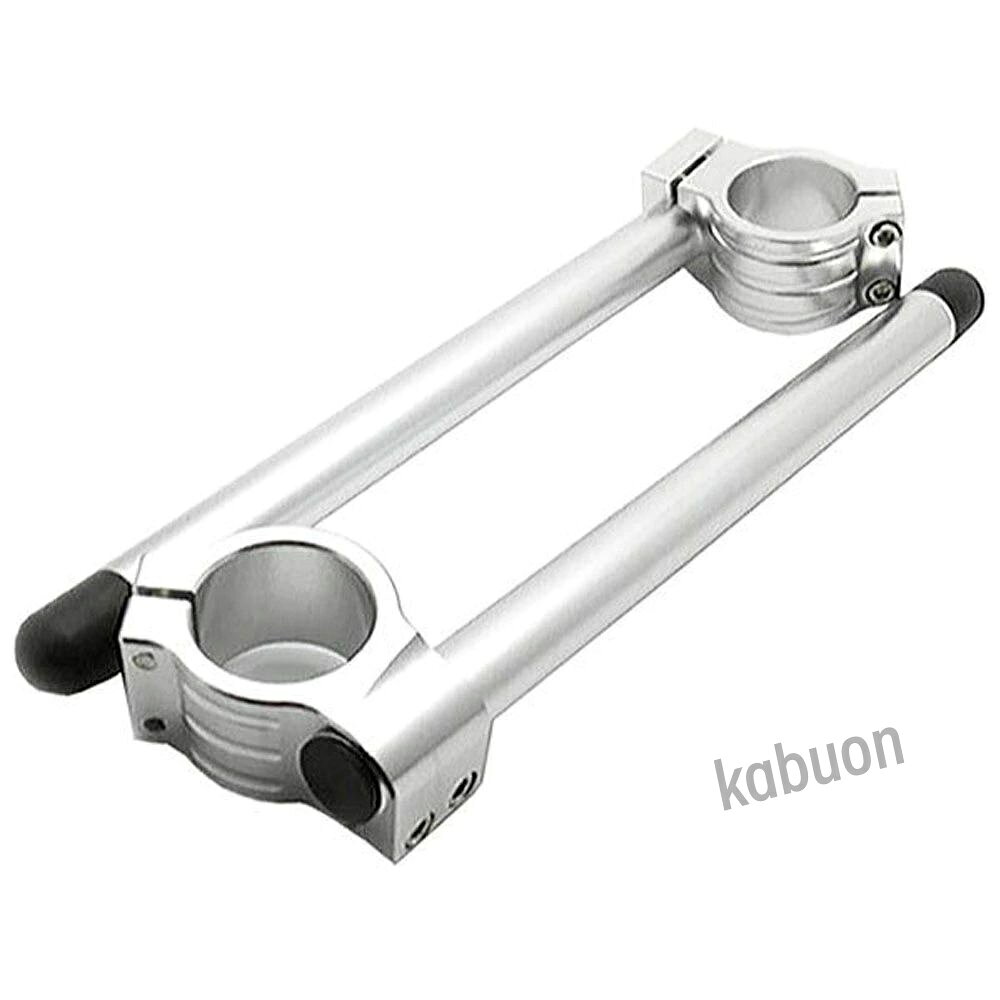 36mm オートバイ ハンドルバー 22mm フォーク クリップオン シルバー メッキ ホン...