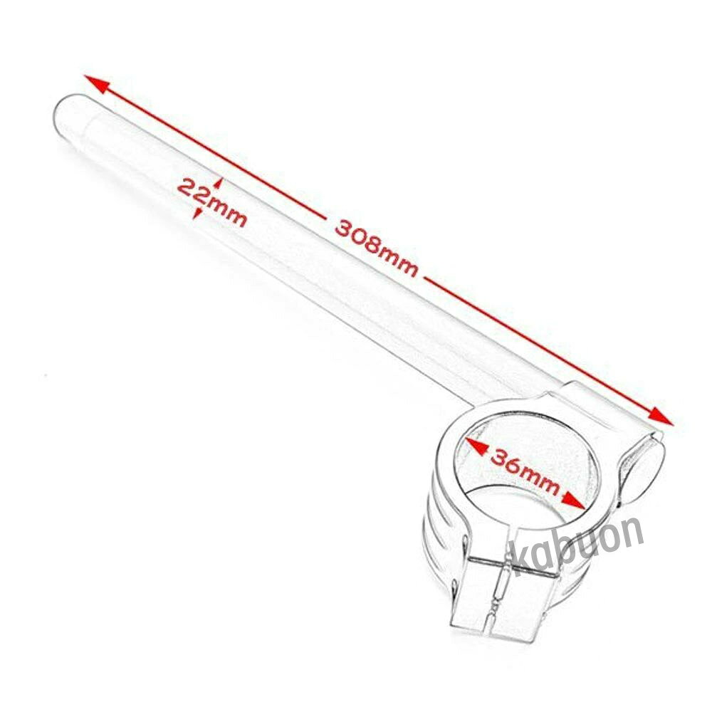 36mm オートバイ ハンドルバー 22mm フォーク クリップオン シルバー メッキ ホン...